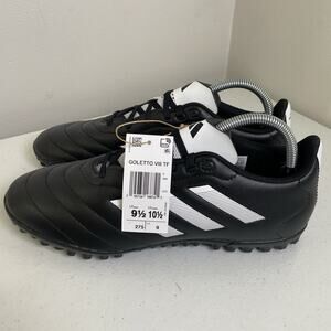 Adidas Mens Size 9.5 Turf Soccer Cleats New Goletto VIII TF GY5775 Shoes Black